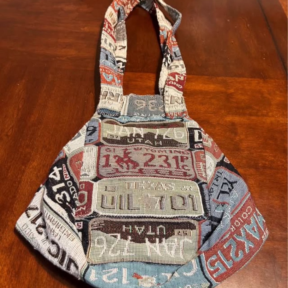 Patchwork License Plate Design Tote Bag